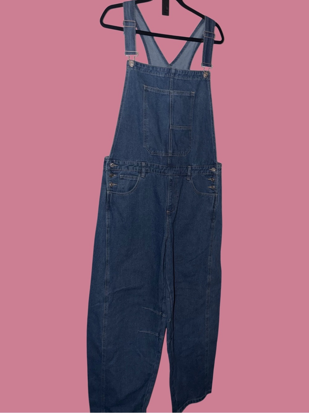 refuge Dark Blue Denim Overalls Jumpsuit